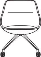 Chair Low, 4 castors 538-84