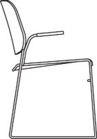 Armchair, white laminate 