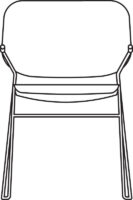 Armchair, white laminate 