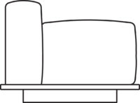 Armrest/1-seater, connected on right-hand side