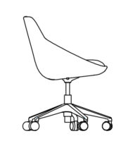 Chair Low, 5 castors 538-84