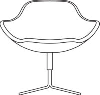 Easy chair, 4-cross base